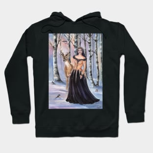 Lady Chickadee fantasy art by Renee Lavoie Hoodie